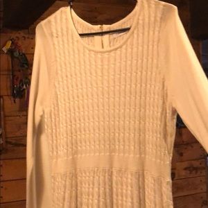 White sweater dress